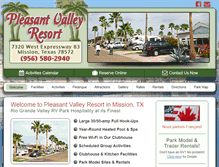 Tablet Screenshot of pleasantvalleyresort.com